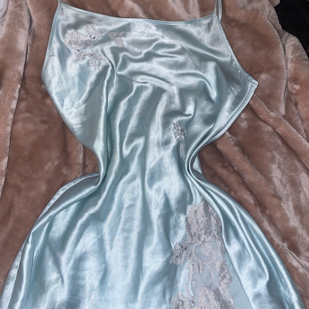 Victoria’s Secret slip dress in baby blue